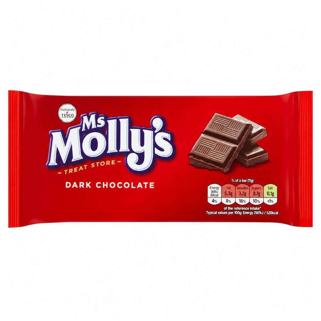Ms Molly's Dark Chocolate Bar 100G
