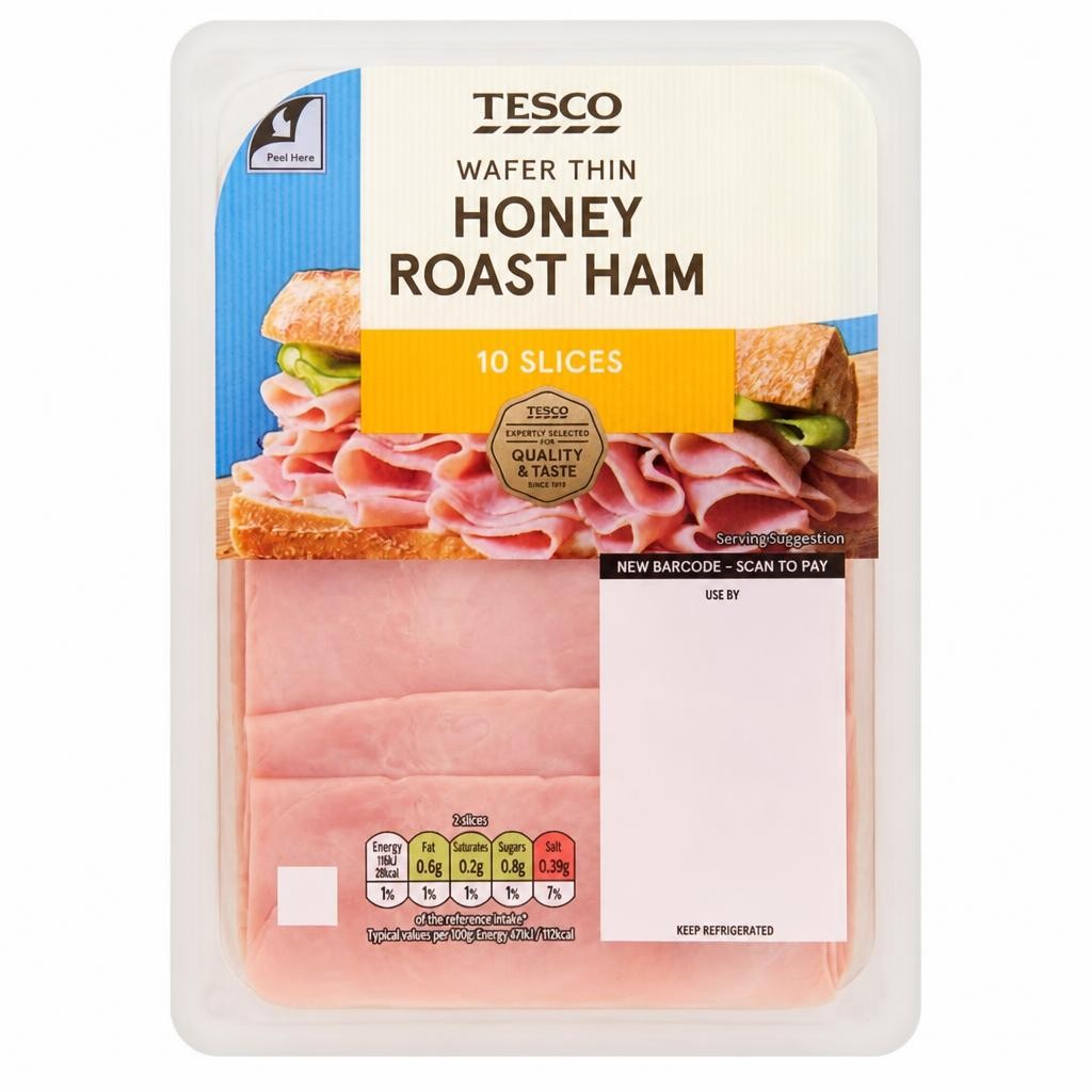 Tesco Wafer Thin Honey Roast Ham Slices 125g