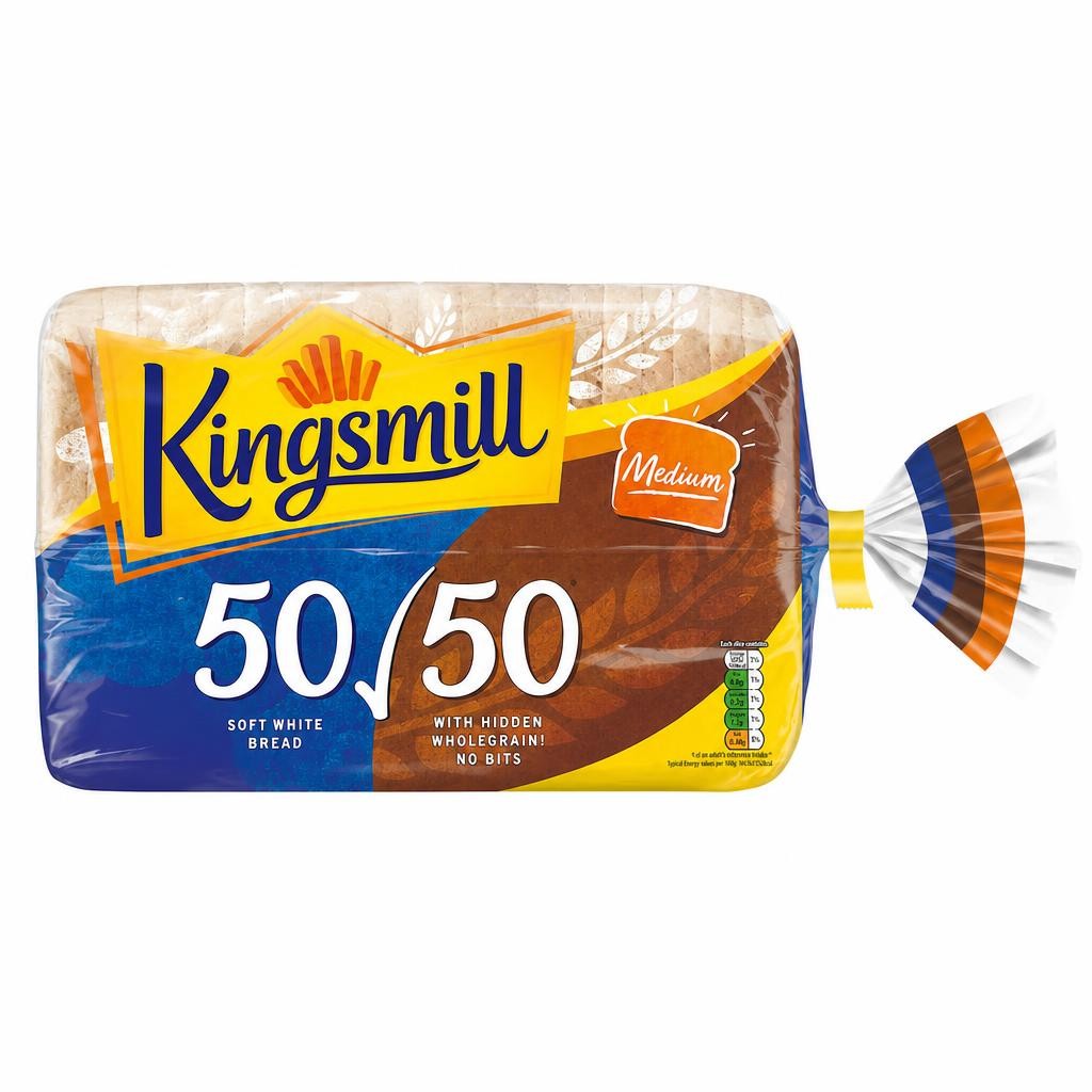 Kingsmill 50/50 Medium Soft White Bread Loaf 800g