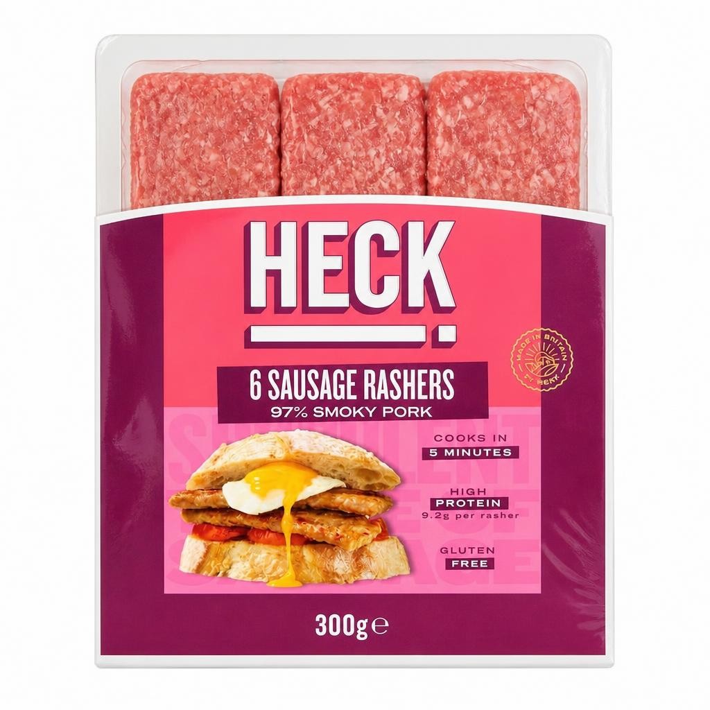 Heck 6 Smoky Pork Sausage Rashers 300g