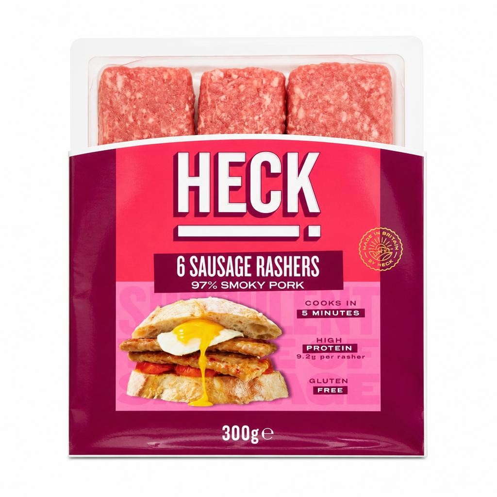 Heck 6 Smoky Pork Sausage Rashers 300g
