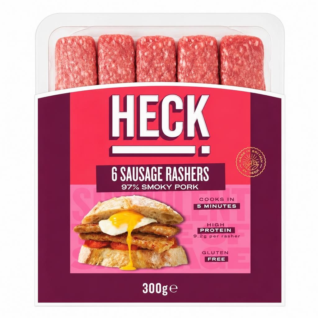 Heck 6 Smoky Pork Sausage Rashers 300g