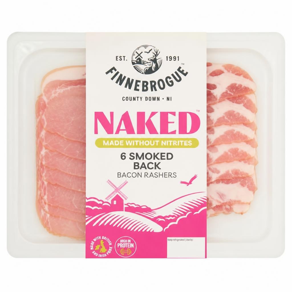 Finne Brogue Naked 6 Smoked Back Bacon 200G