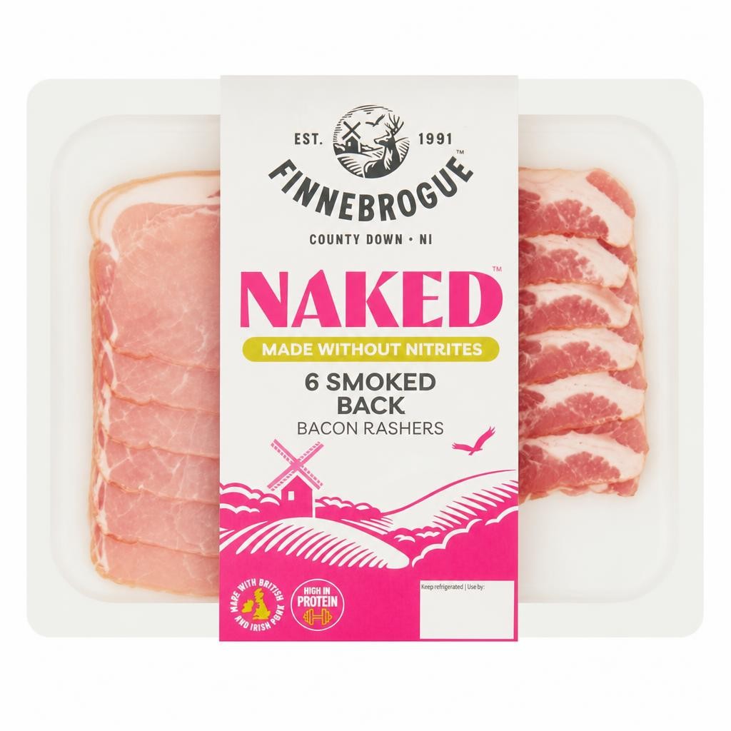 Finne Brogue Naked 6 Smoked Back Bacon 200G
