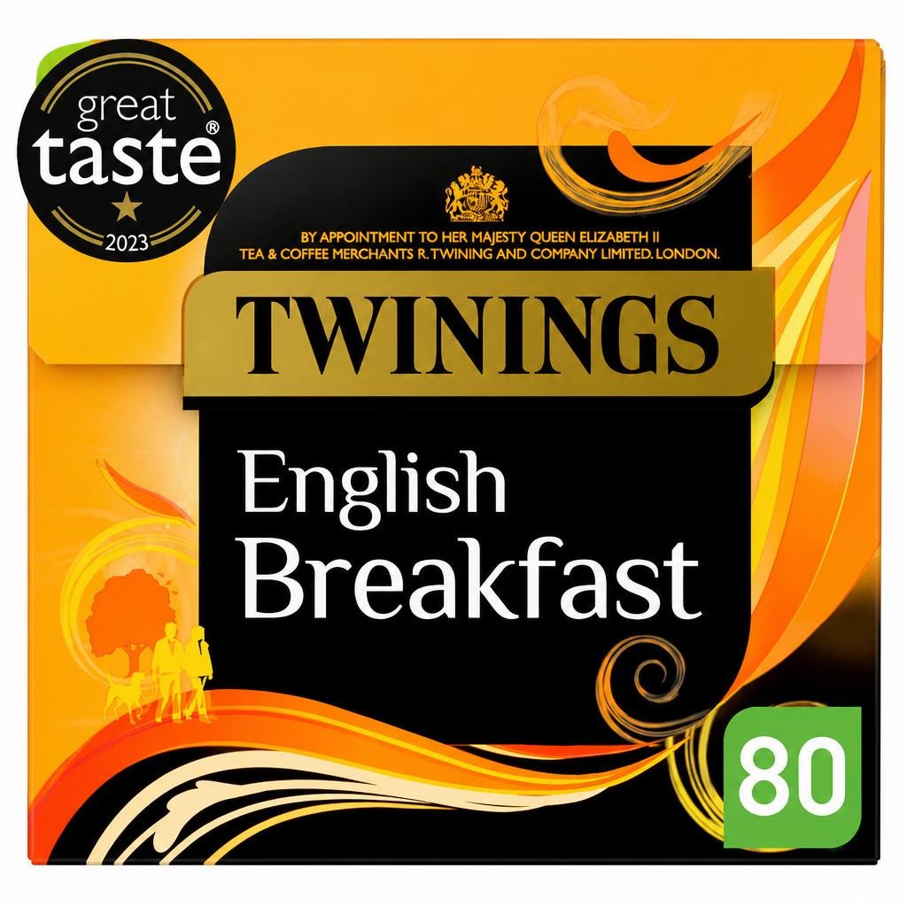 Twinings English Breakfast Tea Bags 80 Pack 200g
