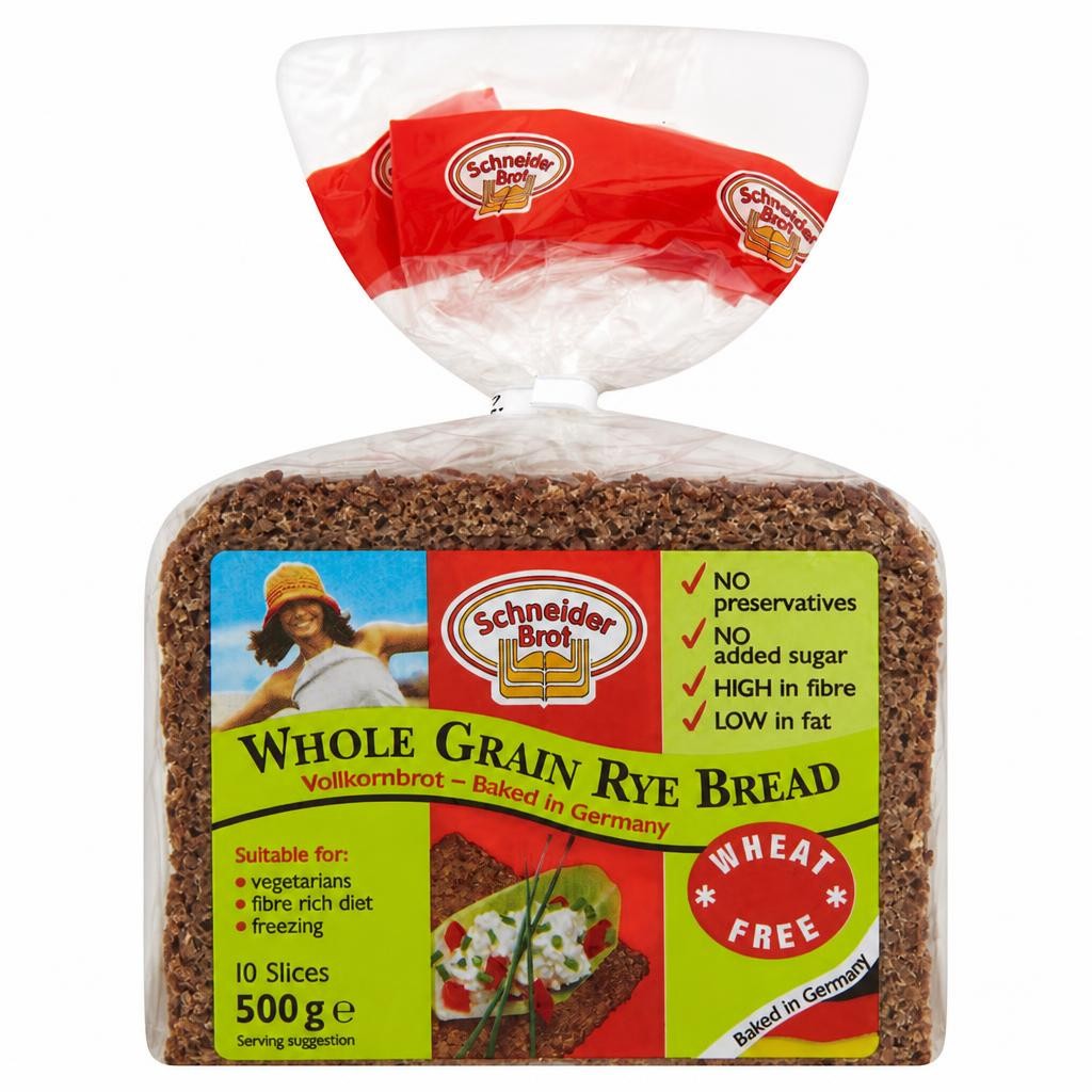Schneiderbrot Whole Grain Vollkornbrot Rye Bread 500g