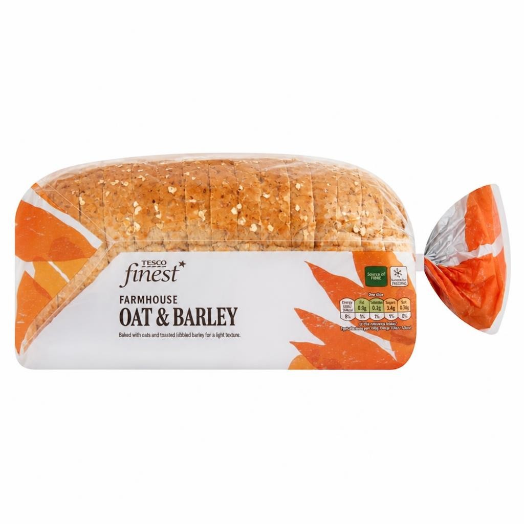 Tesco Finest Oat & Barley Sliced White Bread Loaf 800g