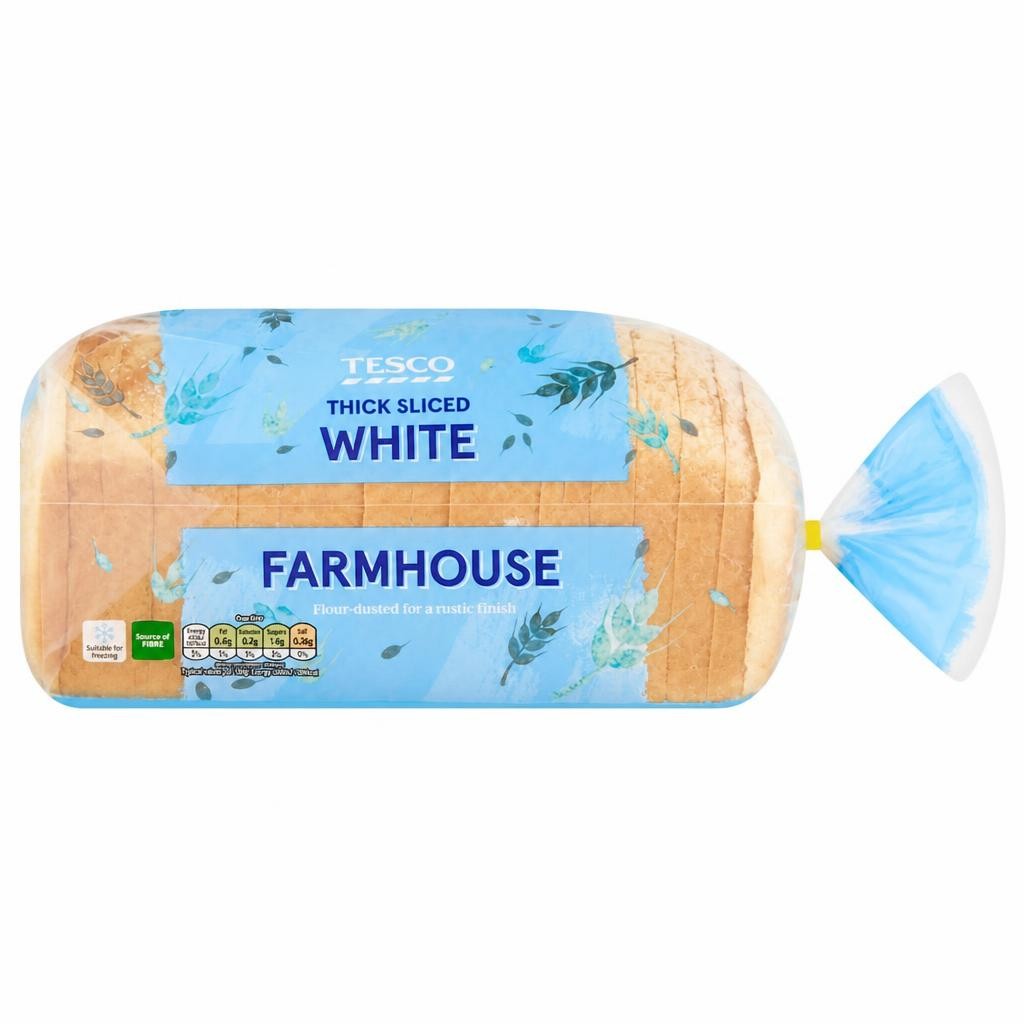 Tesco Farmhouse Thick Sliced White Bread 800g