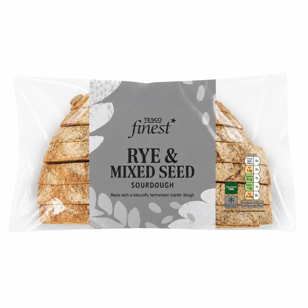Tesco Finest Rye & Mixed Seed Sourdough loaf 400G