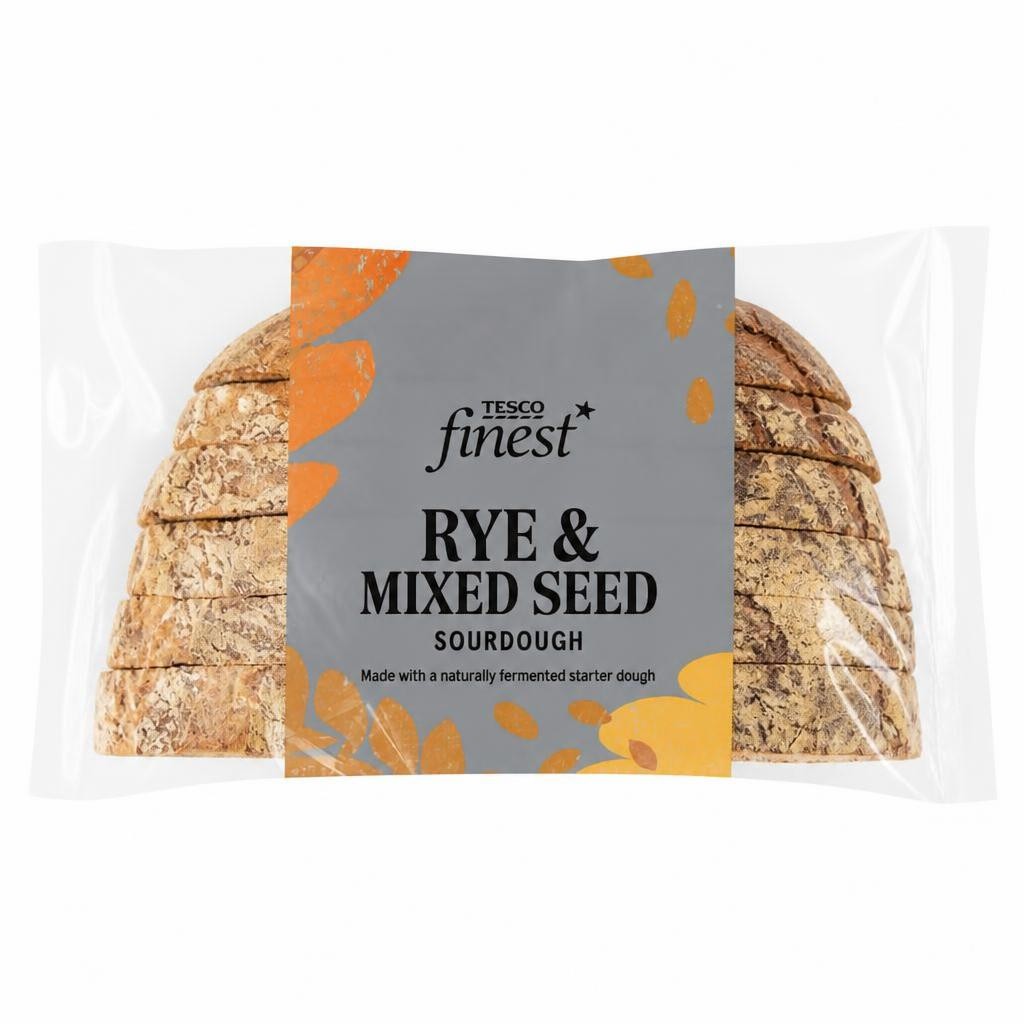 Tesco Finest Rye & Mixed Seed Sourdough loaf 400G