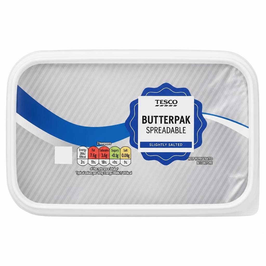 Tesco Butterpak Spreadable - Slightly Salted 500g