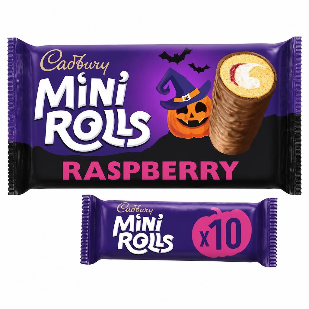 Cadbury Raspberry Chocolate Mini Rolls Cakes 10 Pack