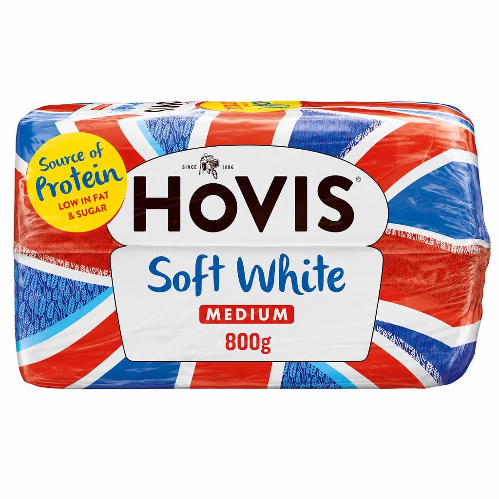 Hovis Soft White Medium Sliced Bread 800g
