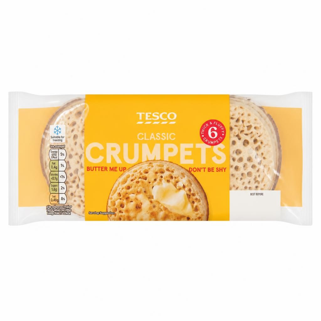 Tesco Crumpets 6 Pack