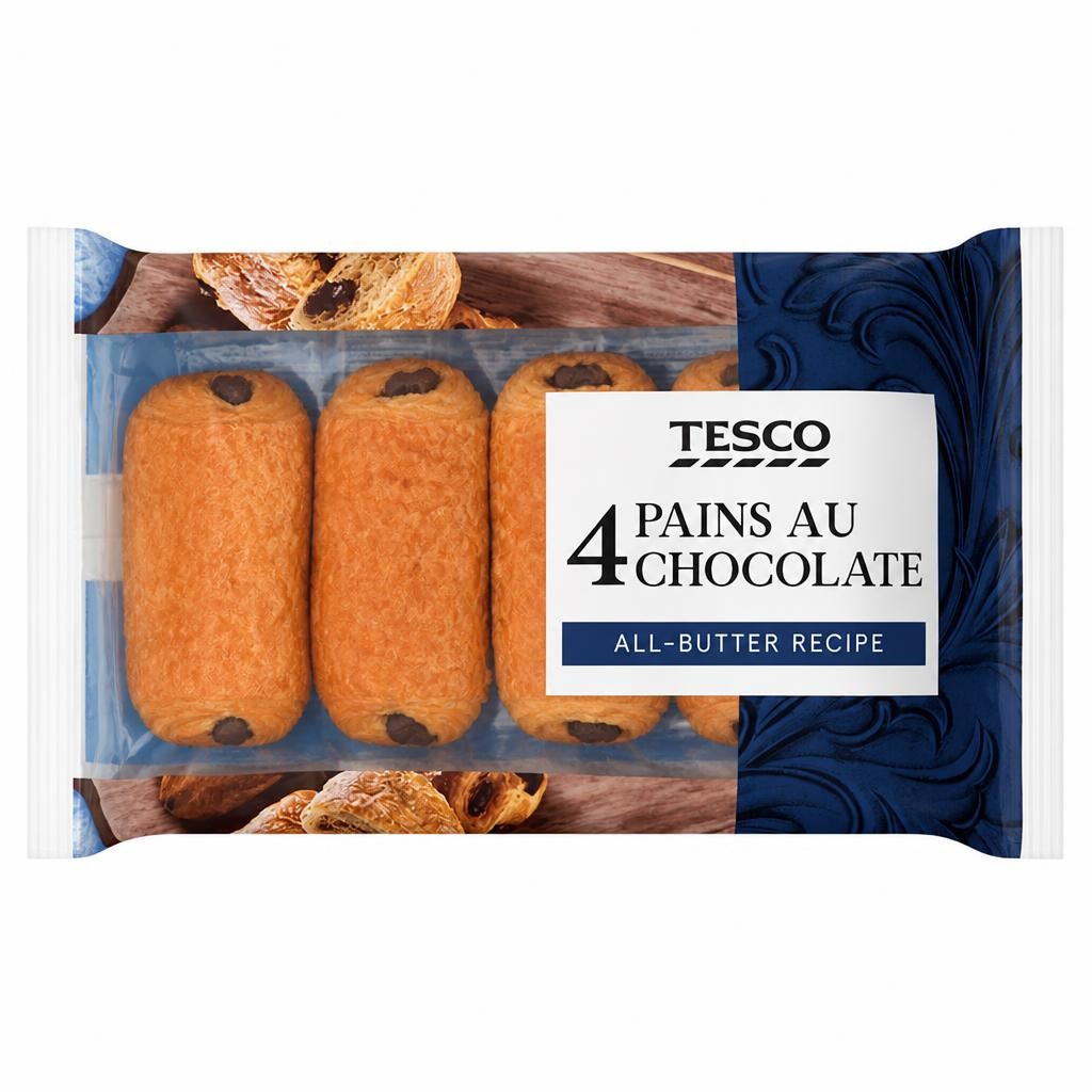 Tesco All Butter Pain Au Chocolat 4 Pack