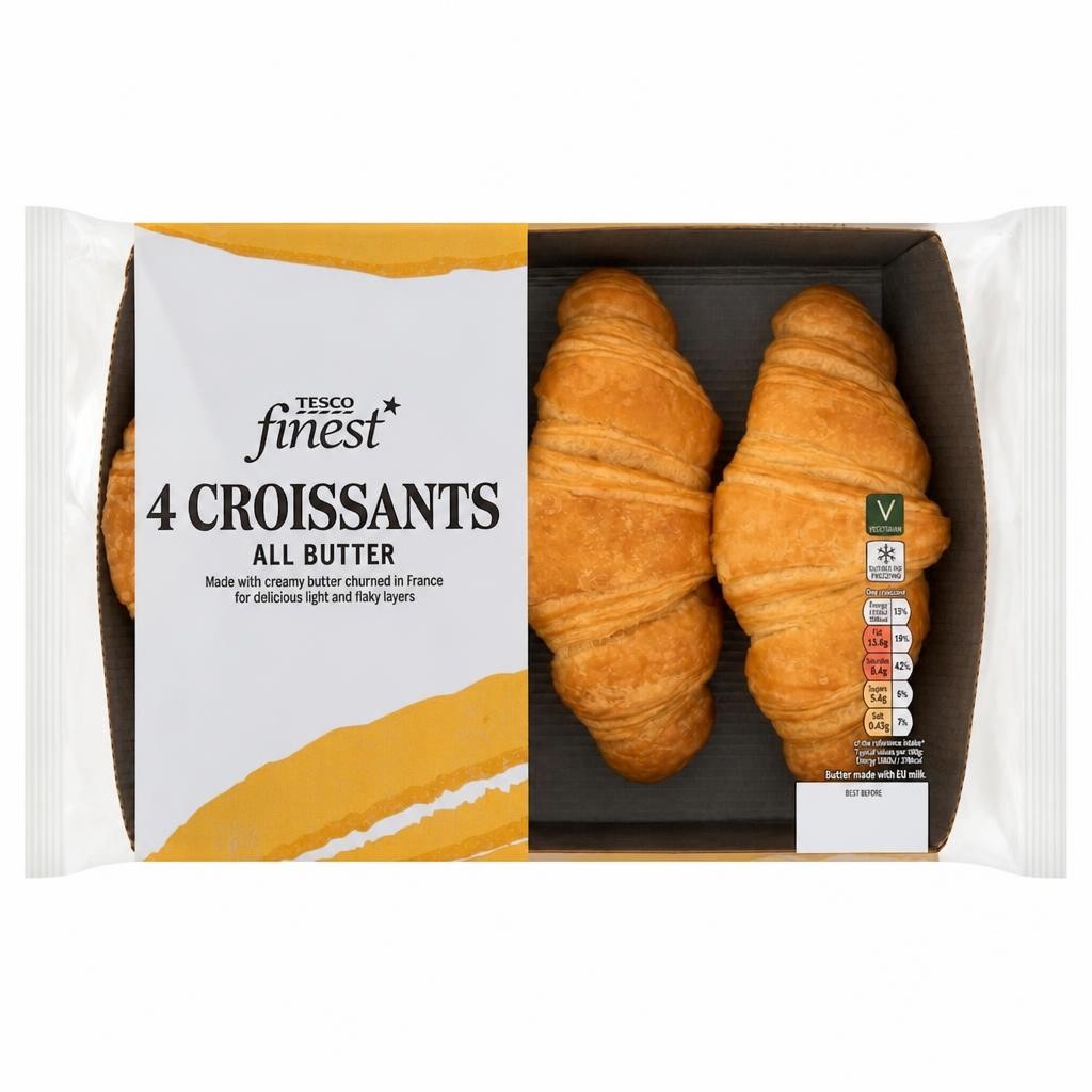 Tesco Finest All Butter Croissants 4 Pack