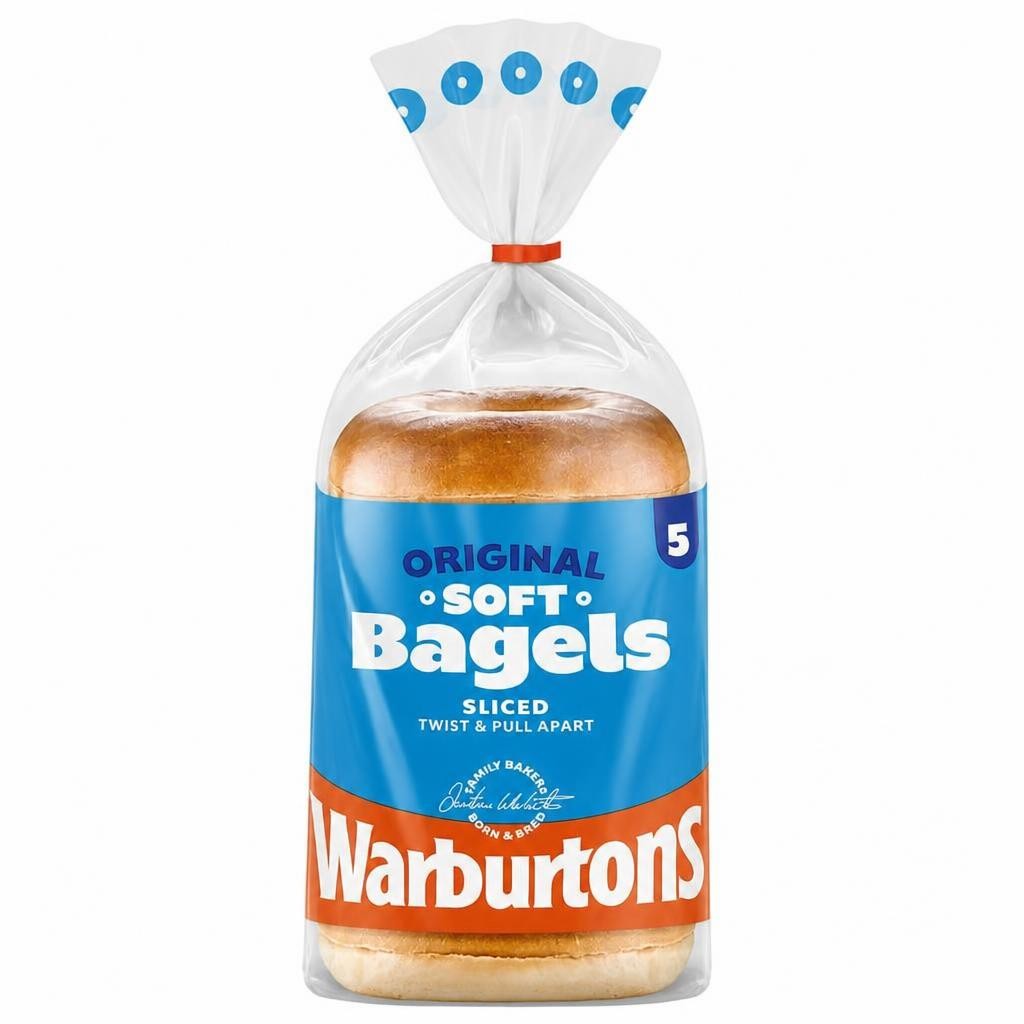 Warburtons Soft & Sliced Original Bagels 5 Pack