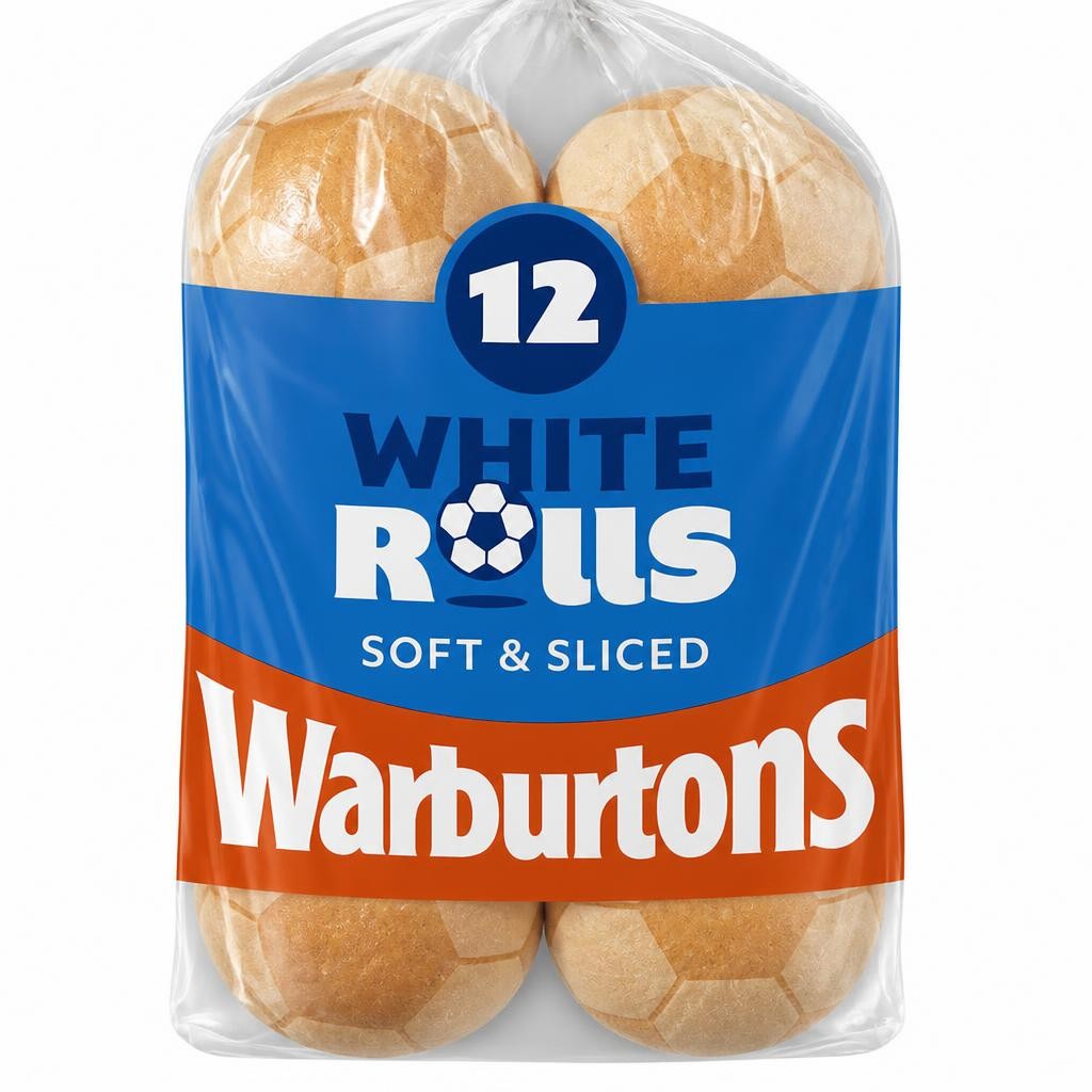 Warburtons Soft White Sandwich Rolls 12 Pack