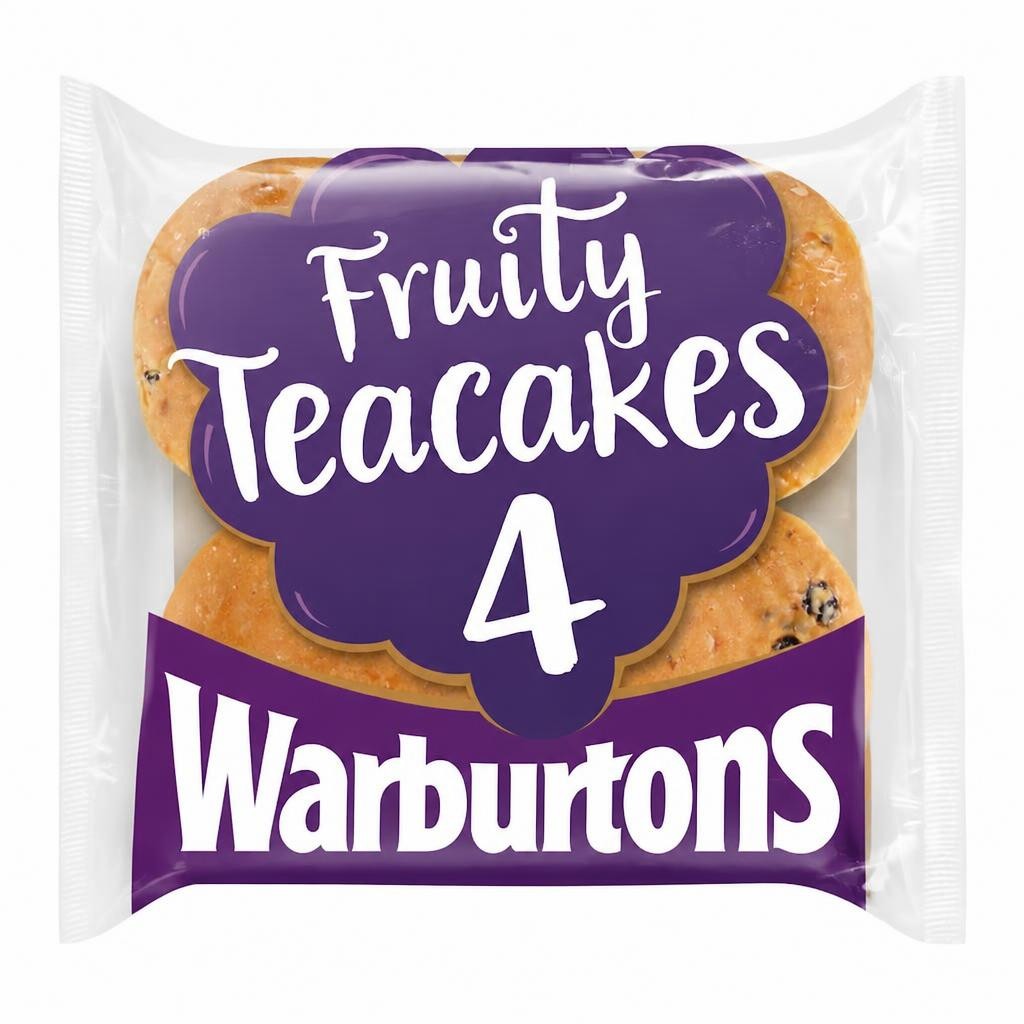 Warburtons Fruit Teacakes 4 Pack