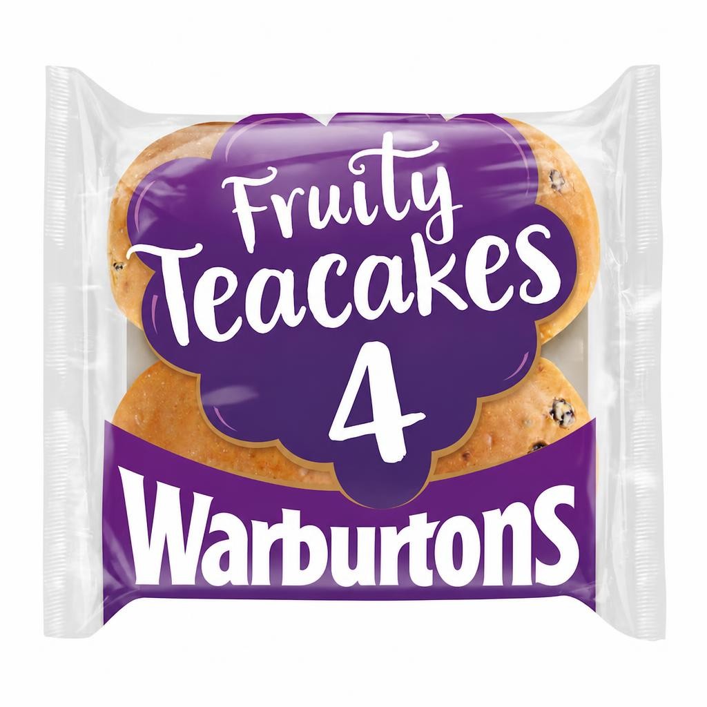 Warburtons Fruit Teacakes 4 Pack