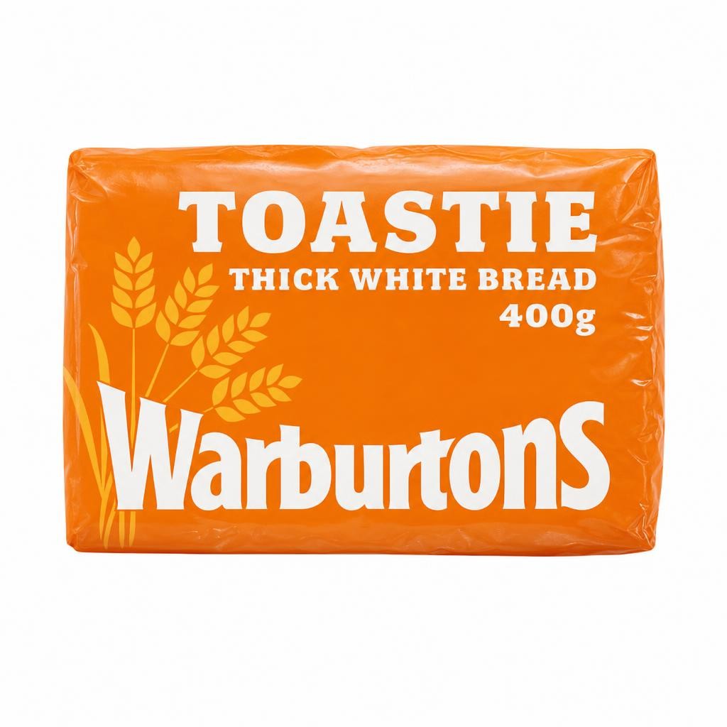 Warburtons Toastie Thick and Small Sliced White Bread 400g