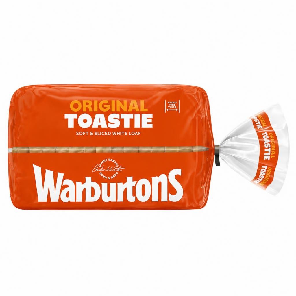 Warburtons Toastie Thick and Small Sliced White Bread 400g