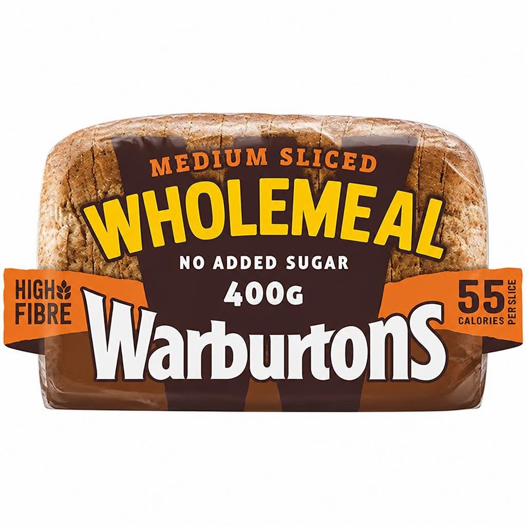 Warburtons Wholemeal Medium Sliced Bread 400g