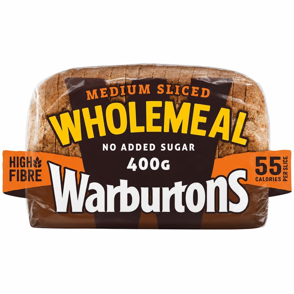 Warburtons Wholemeal Medium Sliced Bread 400g
