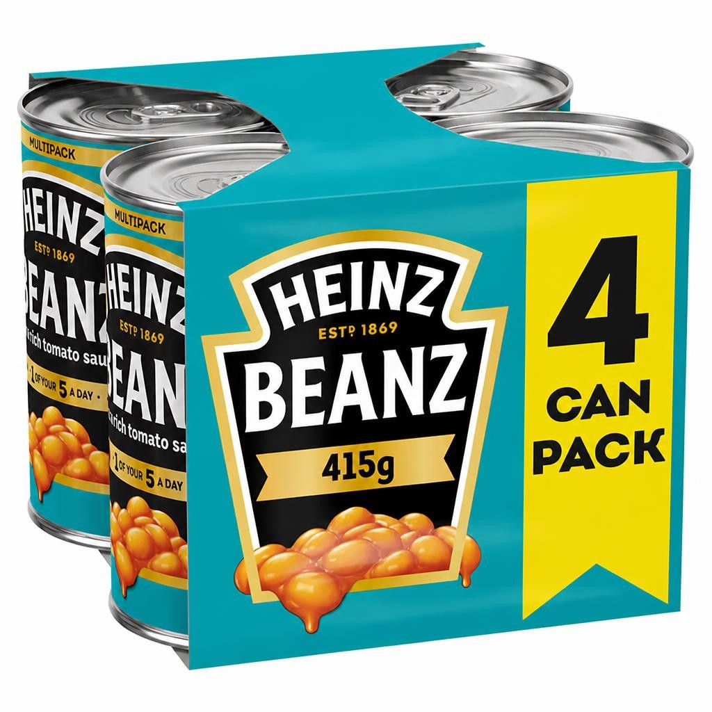 Heinz Baked Beans In Tomato Sauce 4X415g