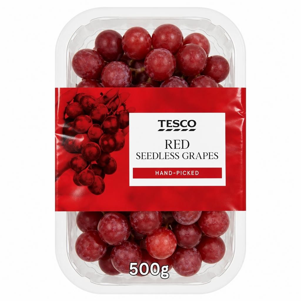 Tesco Red Seedless Grapes 500G