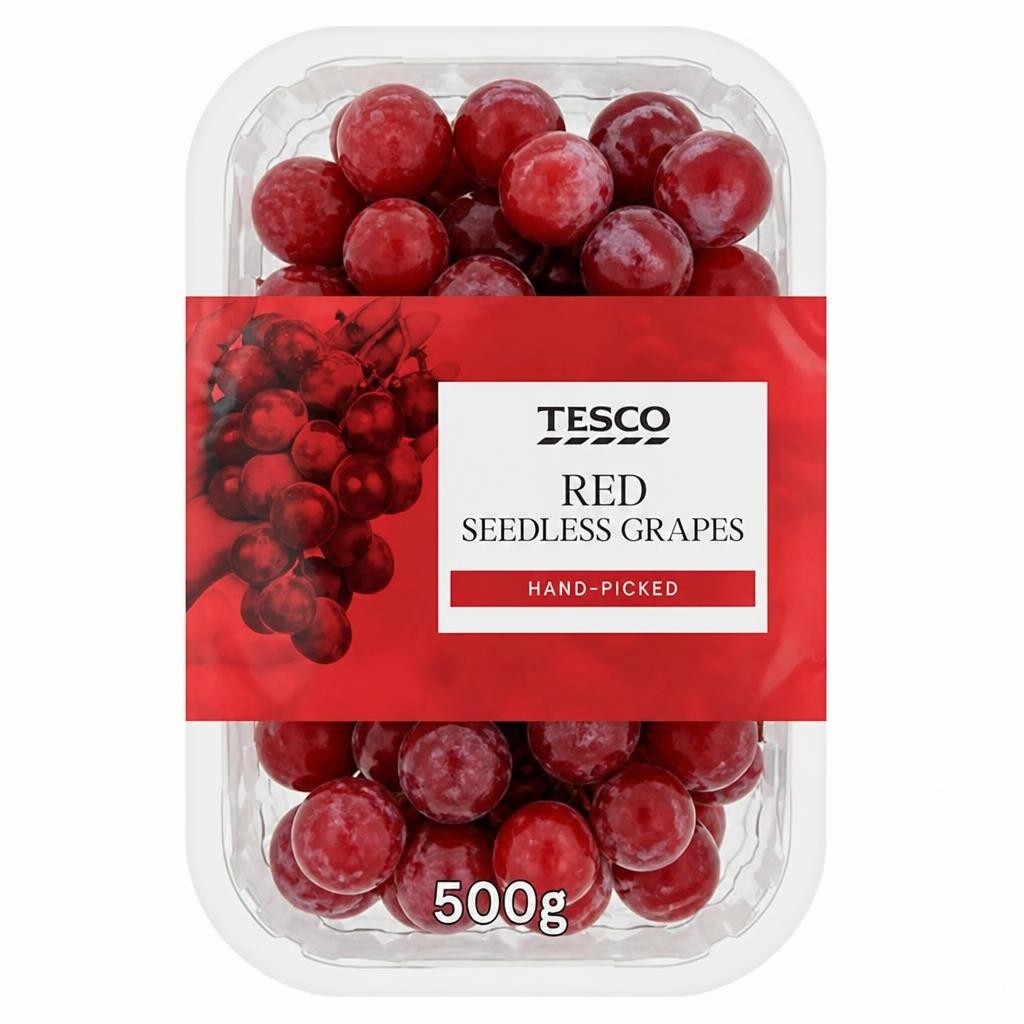 Tesco Red Seedless Grapes 500G