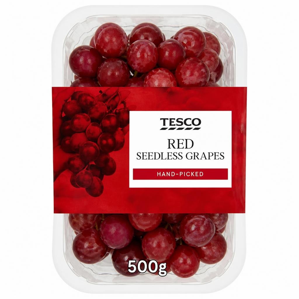 Tesco Red Seedless Grapes 500G