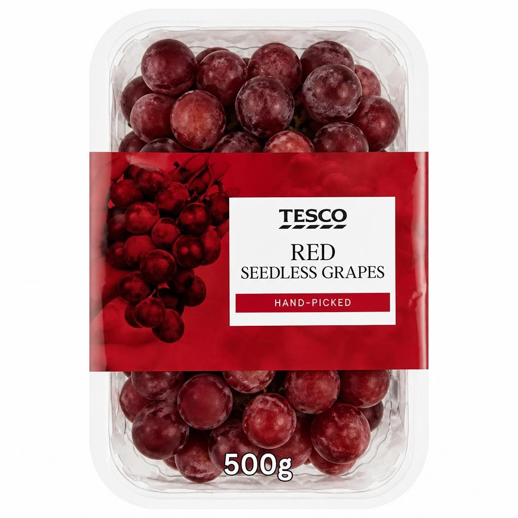 Tesco Red Seedless Grapes 500G