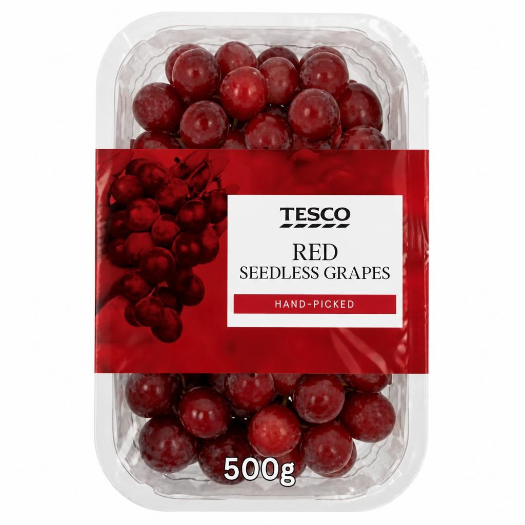 Tesco Red Seedless Grapes 500G