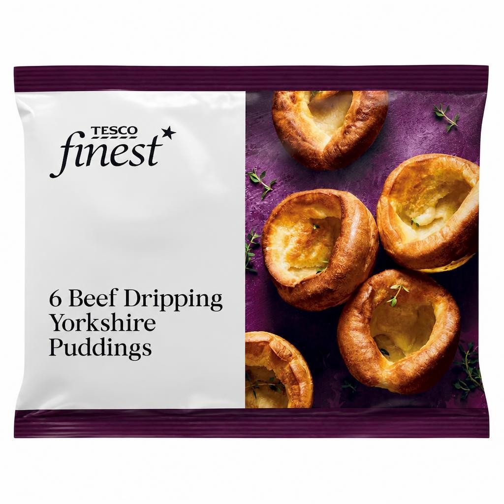 Tesco Finest 6 Beef Dripping Yorkshire Puddings 195G