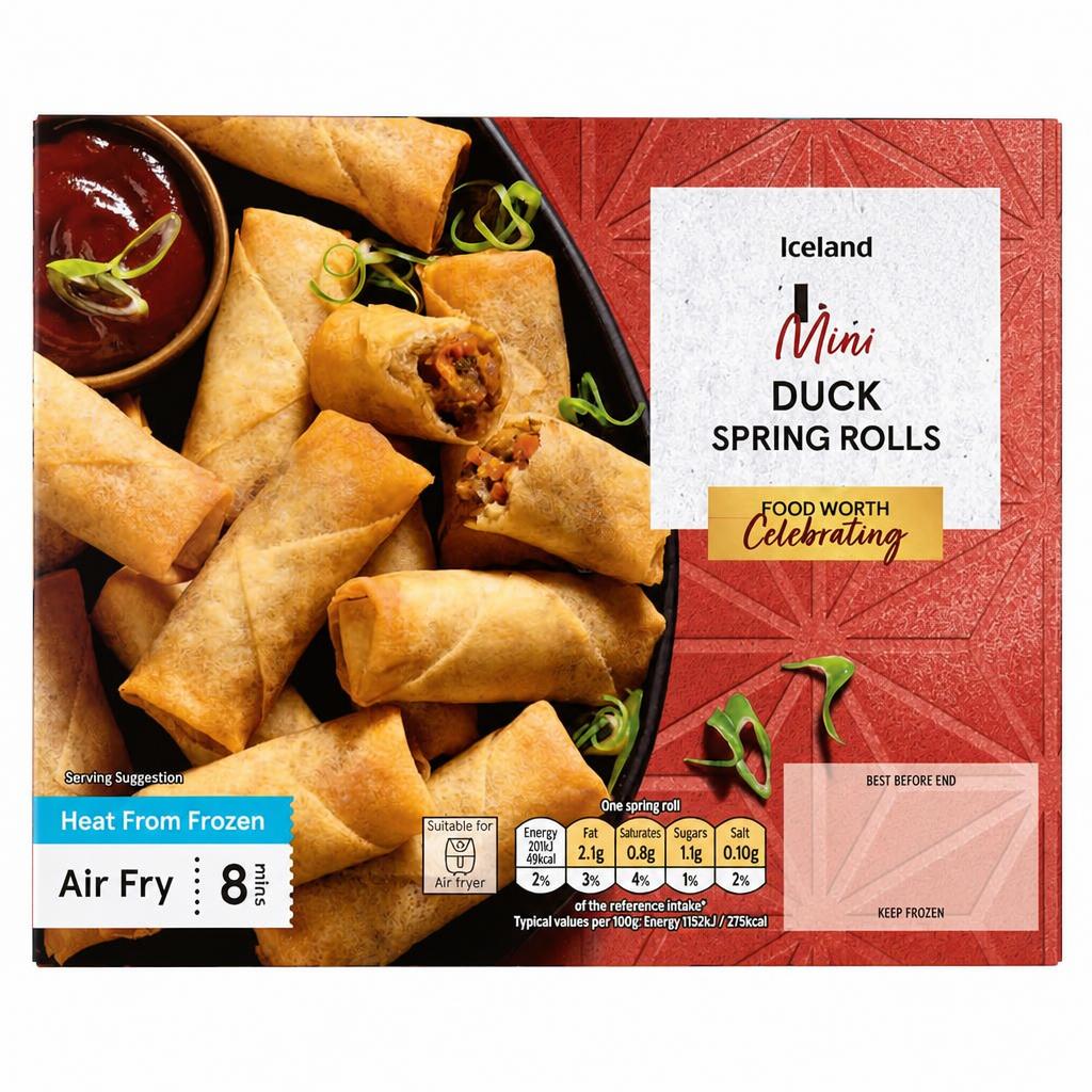 Tesco Duck Spring Rolls 14 Pack 252g