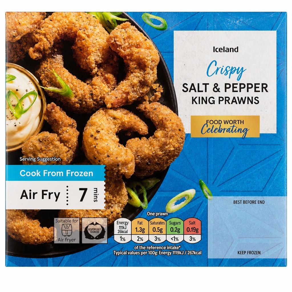 Tesco Salt & Pepper Prawns 12 Pack 132g