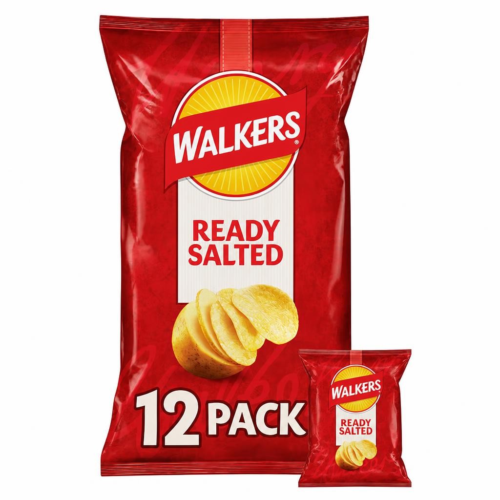 Walkers Ready Salted Multipack Crisps 12x25g