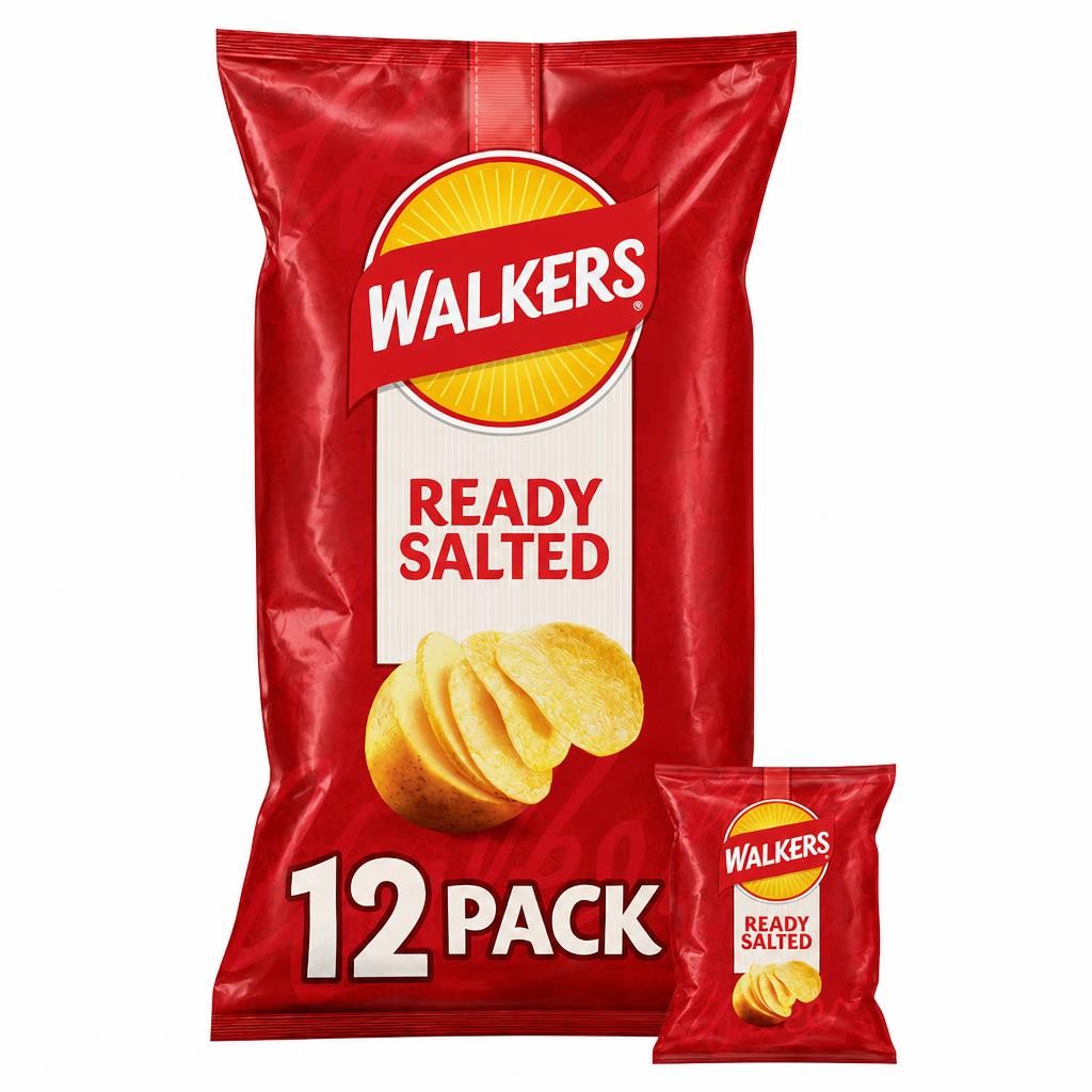 Walkers Ready Salted Multipack Crisps 12x25g