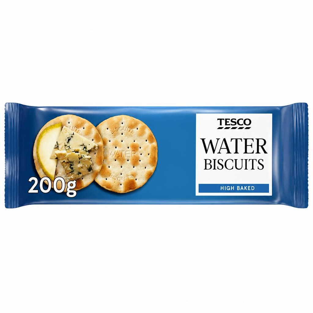 Tesco High Baked Water Biscuits 200G