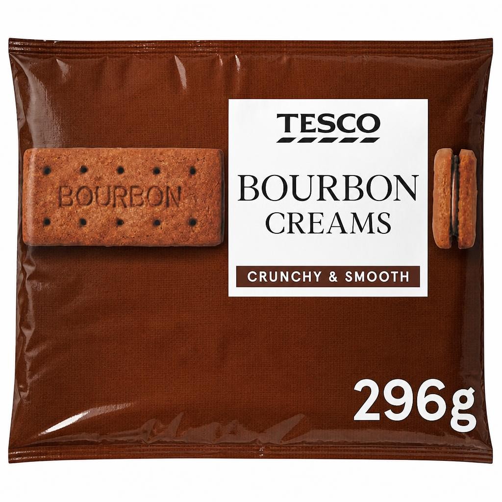 Tesco Bourbon Creams Biscuits 296G