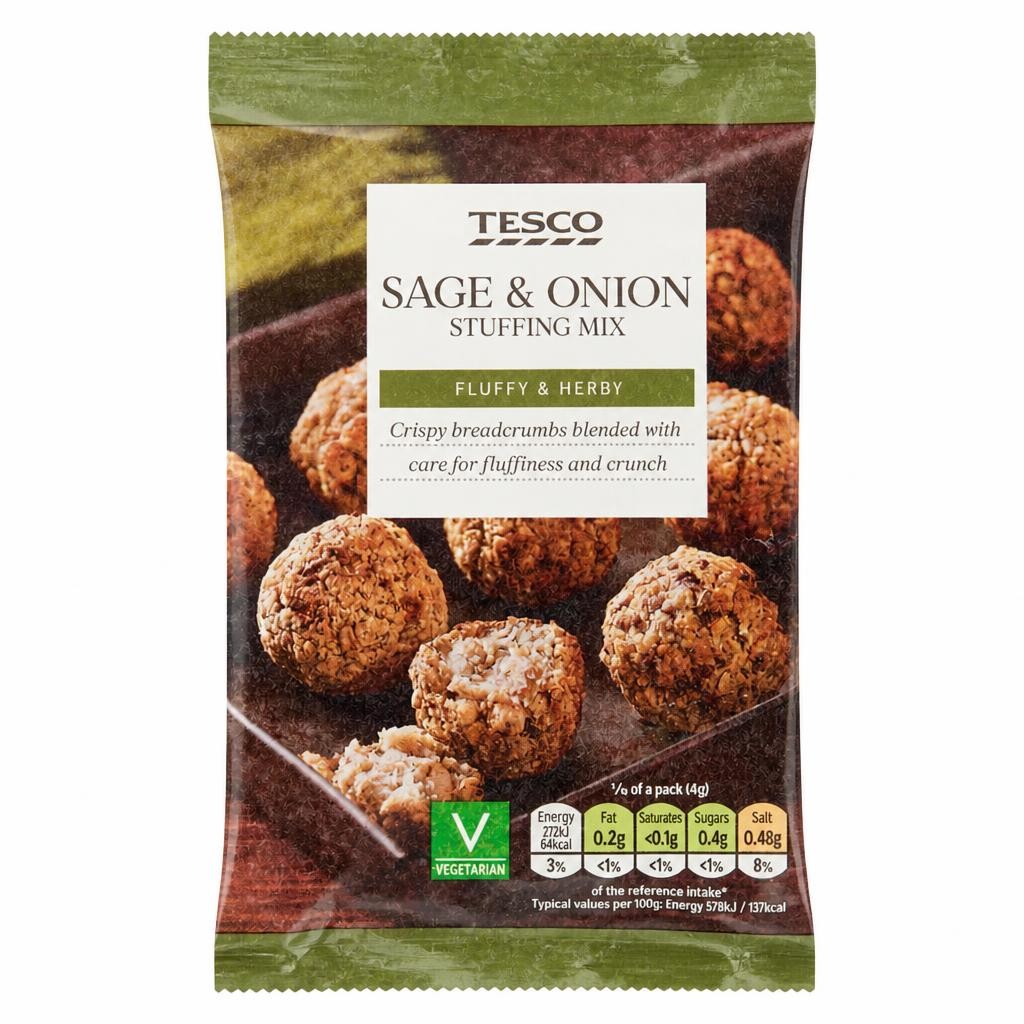 Tesco Sage & Onion Stuffing Mix 170G