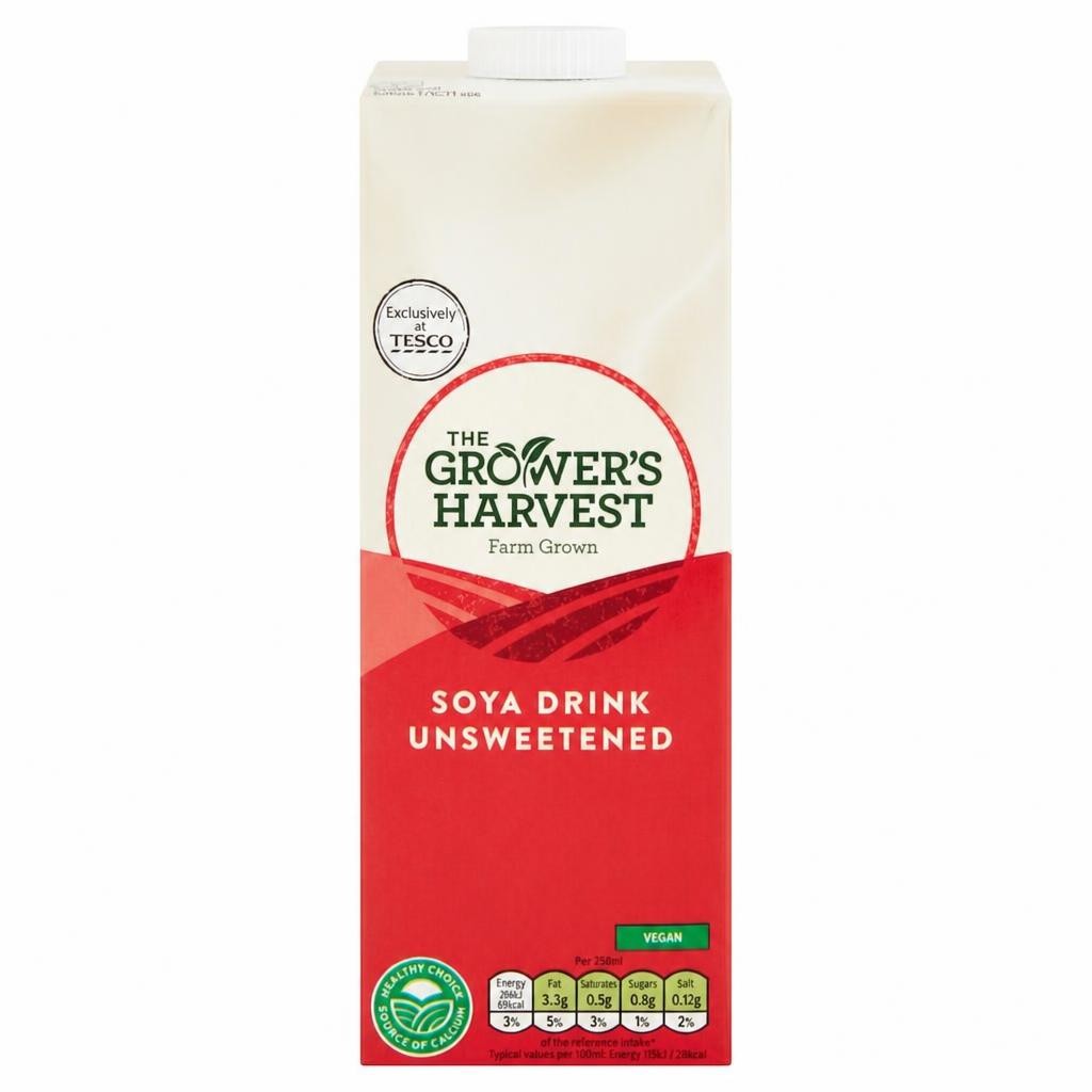 The Grower's Harvest Soya Drink Unsweetened 1L