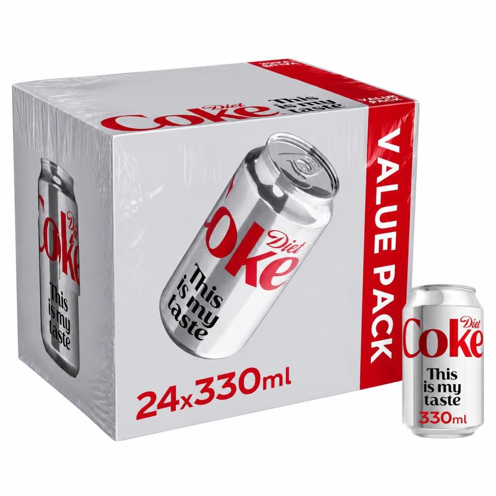 Diet Coke Soft Drink Cans 24 x 330 mL