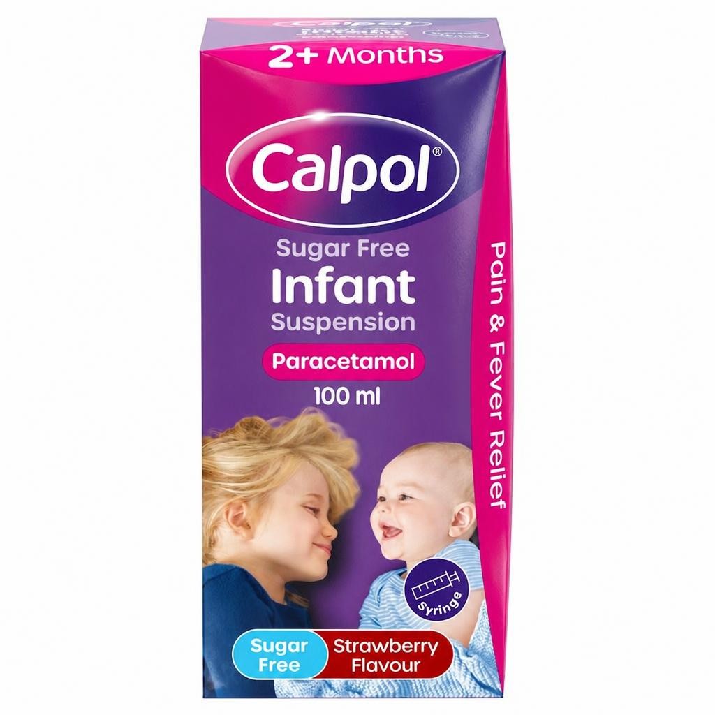 Calpol Infant Sugar-Free Oral Suspension Paracetamol 2+ Months 100ml