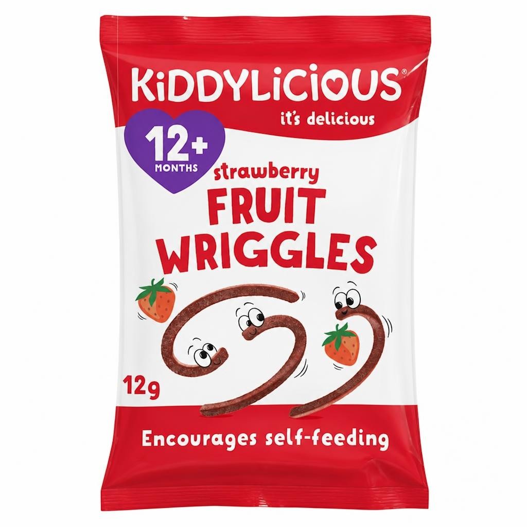 Kiddylicious Strawberry Fruit Wriggles 12G