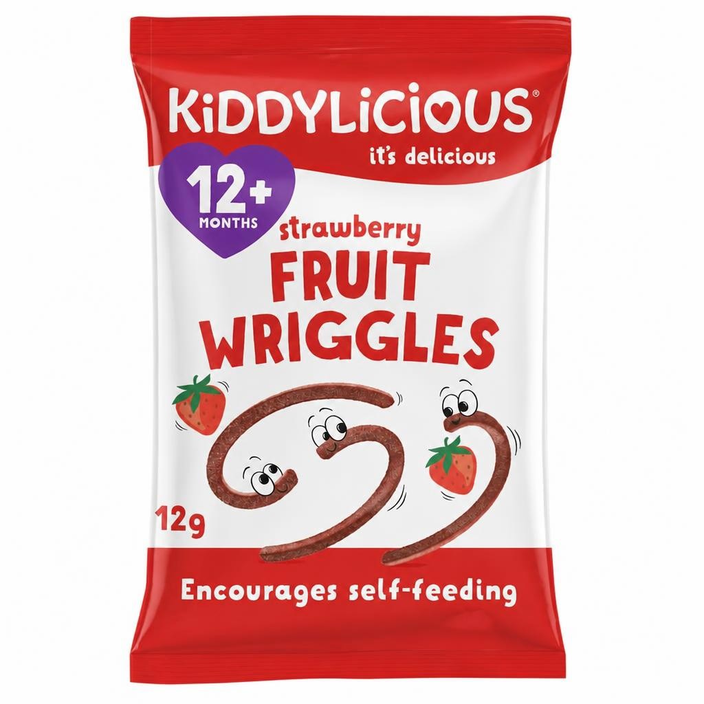 Kiddylicious Strawberry Fruit Wriggles 12G