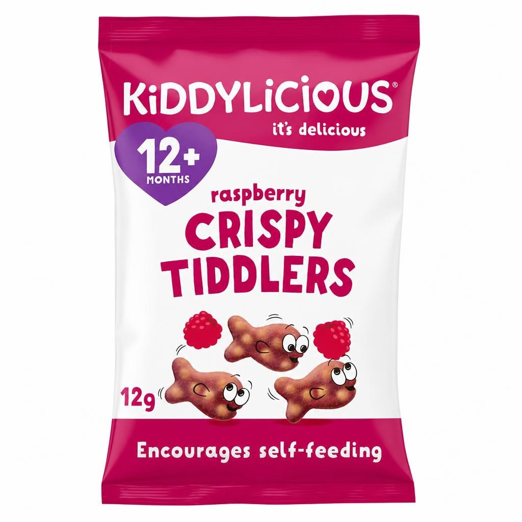 Kiddylicious Crispy Tiddlers - Raspberry 12g