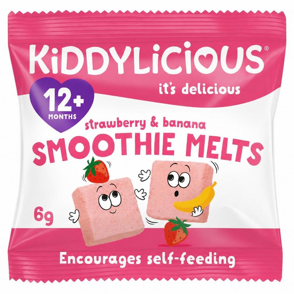 Kiddylicious Strawberry & Banana Smoothie Melts 6G