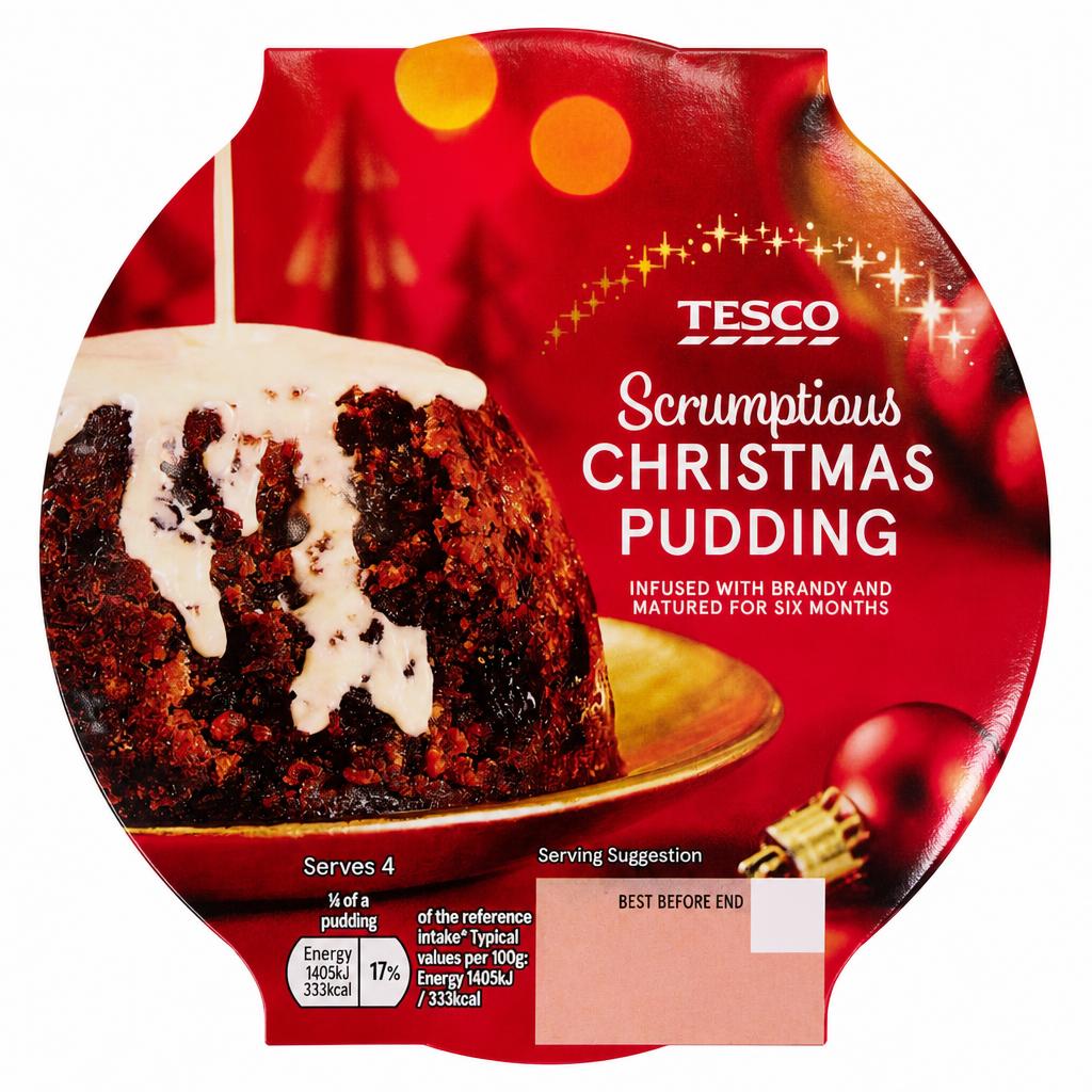 Tesco Jolly Christmas Pudding Infused With Brandy 400g